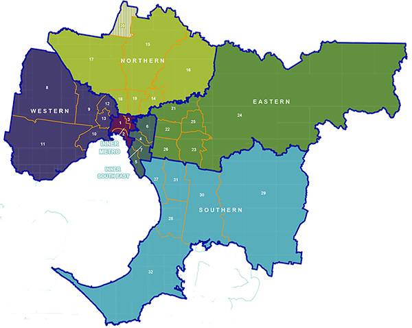 Metropolitan Melbourne Map
