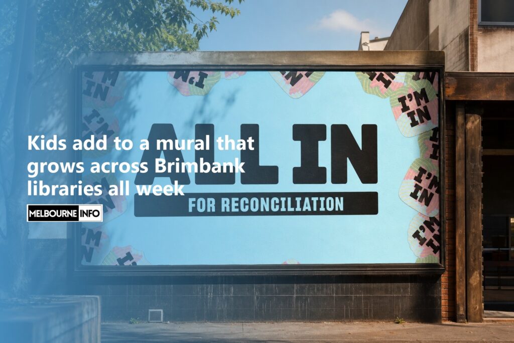 AI Generated - Kids add to a mural that grows across Brimbank libraries all week