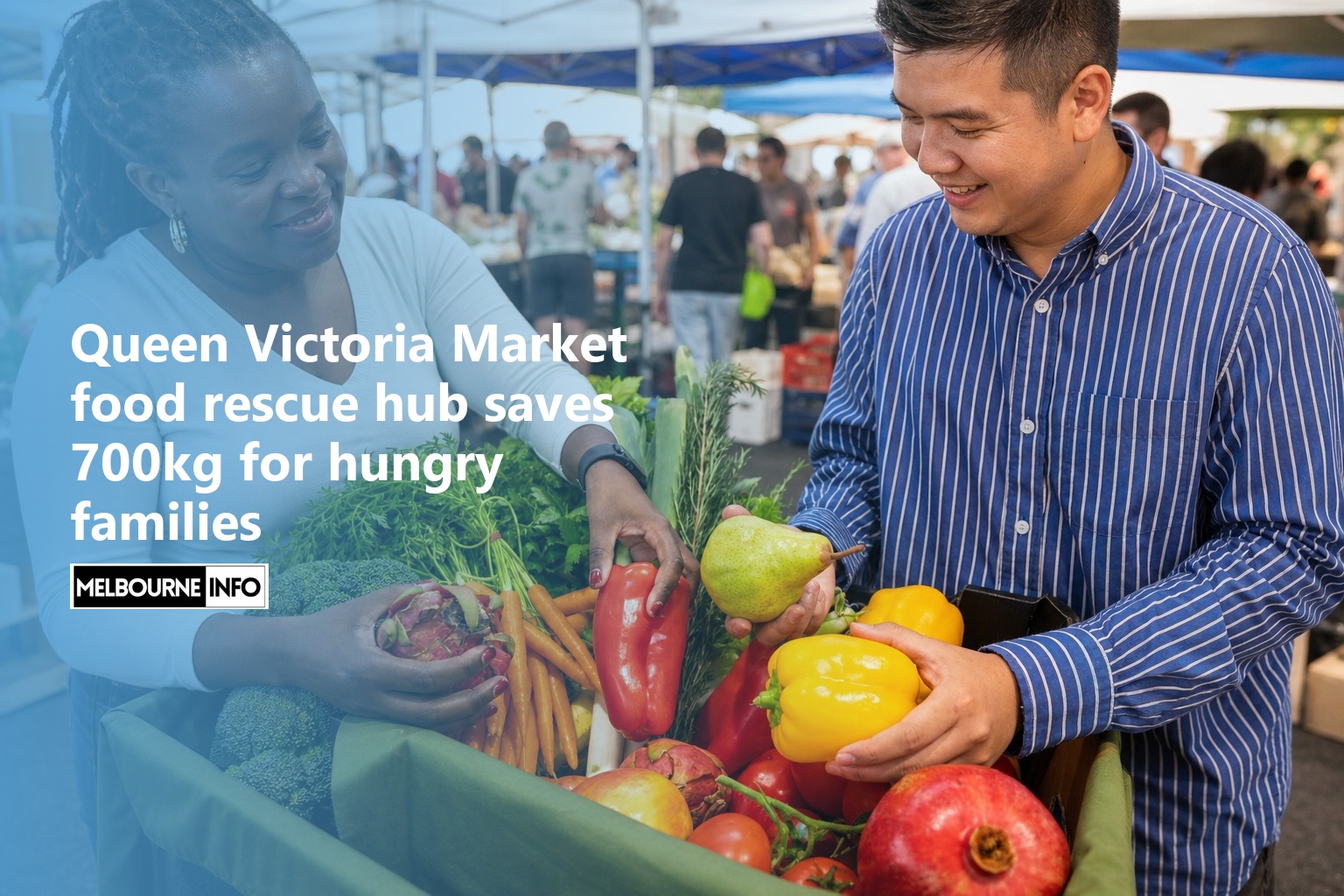 AI Generated - Queen Victoria Market food rescue hub saves 700kg for hungry families