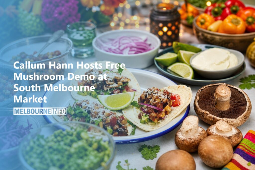 AI Generated - Callum Hann Hosts Free Mushroom Demo at South Melbourne Market